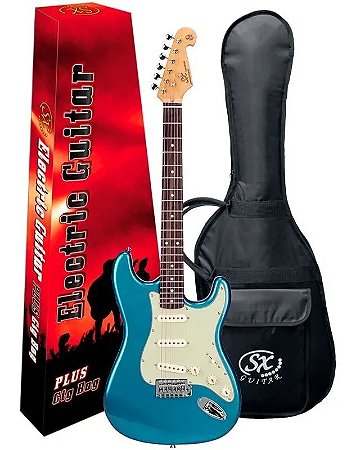 Guitarra Sx Vintage Sst62  Azul Com Capa Bag