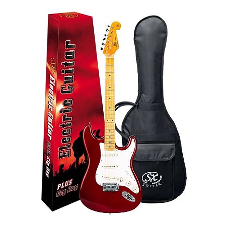 Guitarra Sx Vintage Sst57 Vermelho Serie Plus Com Capa