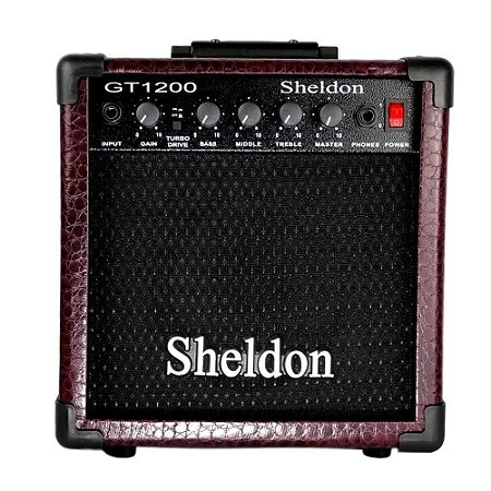 Amplificador Guitarra 15w Cubo Caixa Sheldon Gt1200 Bordo