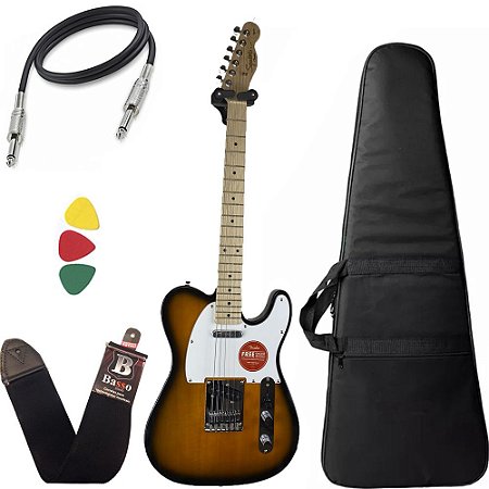 Guitarra Telecaster Fender Squier Affinity Sunburst Capa Bag