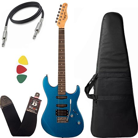 Kit Guitarra Tagima Tg510 Azul Metálico Mbl DF Capa Bag