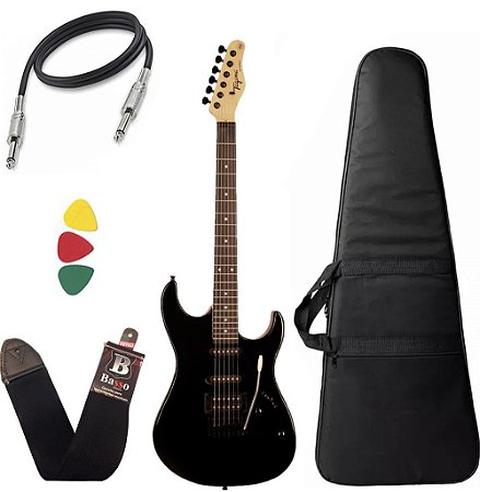 Kit Guitarra Tagima Tg510 Preto Bk Tw Series Capa Bag