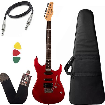 Kit Guitarra Tagima Tg510 Vermelho Ca Tw Series Capa Bag