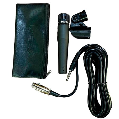Microfone Instrumento Ksr Pro Dinâmico Km57 Fio Cachimbo Bag