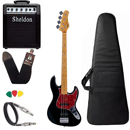 Kit Baixo Tagima Woodstock Tw73 Preto Amplificador Sheldon