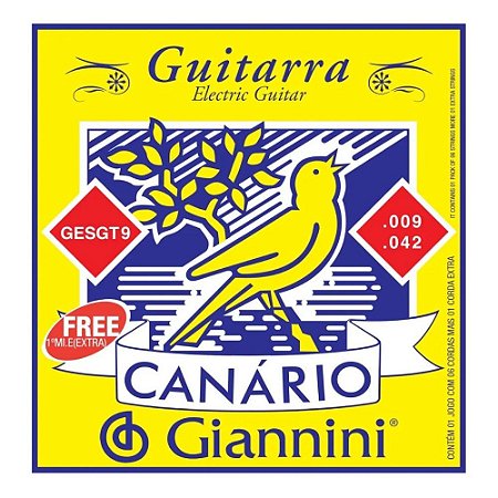 Encordoamento Giannini Canário Guitarra 009 GESGT9