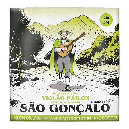 Encordoamento São Gonçalo Violão Nylon Cristal Alta Bolinha 11040