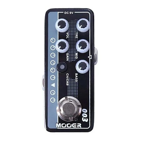 Pedal Mooer 003 Power Zone micro pré amplificador guitarra