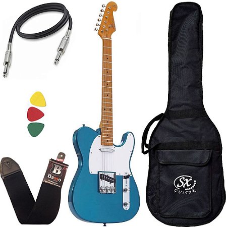 Guitarra Sx Stl50 telecaster Vintage Azul Lake Pacific Capa