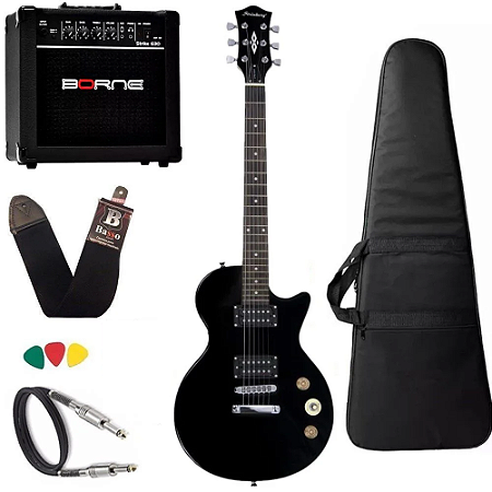 Guitarra Les Paul Strinberg Lps200 Preto Bk Cubo Borne