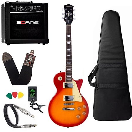 Kit Guitarra Strinberg Lps230 Cherry Sunburst Cubo Borne