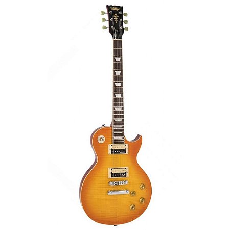 Guitarra Vintage V100 Honey Burst THB Les Paul - Regulado