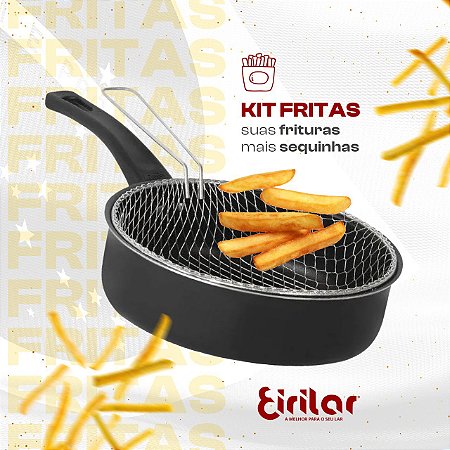 Kit Fritas Antiaderente com Grelha Removível - Eirilar