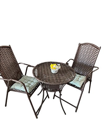 Conjunto 3 Peças 2 Cadeiras e 1 Mesa Alta