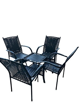 Conjunto 5 pcs Anne 4 Cadeiras 1 Mesa Centro