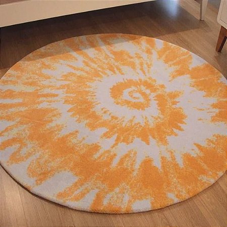 Tapete Infantil Tie Dye Laranja