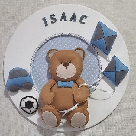 Porta Maternidade Urso Balões Isaac