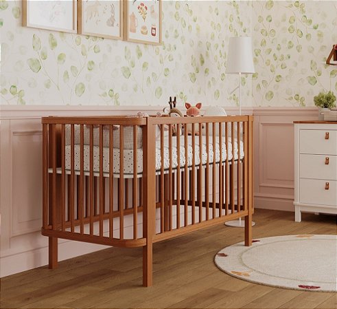 Berço Madeira Nogueira 2 em 1