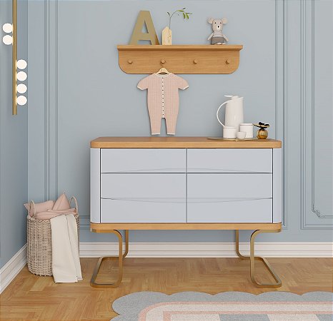 Cômoda Luxo Vegas 6 Gavetas (4 Cores Disponíveis)