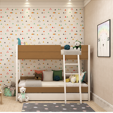 Beliche com Cama Auxiliar em Jequitibá