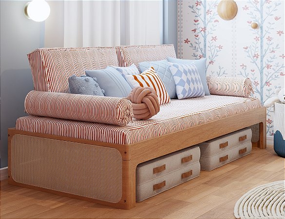 Cama Solteiro SKandi (7 Cores Disponíveis)