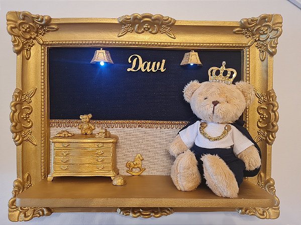 Porta Maternidade Personalizado Menino Ursinho Rei Davi