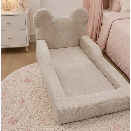 Cama Montessoriana Menina Cabeceira Urso Tamanho Medio 150 x 70