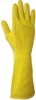 Luva de Latex Amarela Forrada Mod Top-Sanro- CA 40044