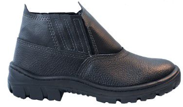 Botina Seg. de Elastico-Couro Preto Imbiseg-Bico PVC-Kadesh-Ref.31101PVC- CA 17015