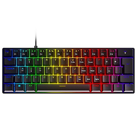 TECLADO MECANICO PCYES 60% ZOT OUTEMU BROWN HOTSWAP LED RGB - PZOHBWRGB - ABNT2