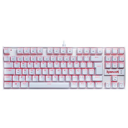 Teclado Mecânico Gamer Redragon Kumara Single Color, Switch Outemu Marrom, ABNT2, Branco - K552W-2 (PT-Brown)