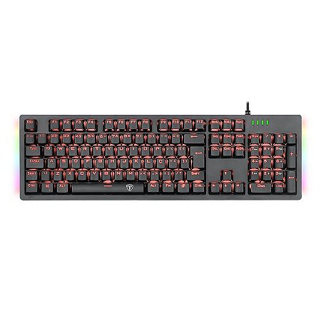 TECLADO MECANICO T-DAGGER BERMUDA LED RED SWITCH AZUL, T-TGK312-BL RED