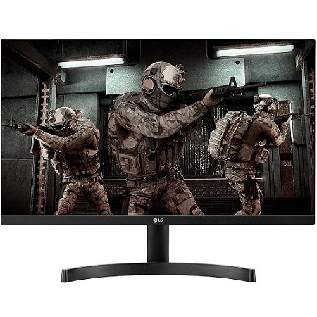 Monitor Gamer Led 23.8", 75Hz, 1ms LG, Full HD, Painel, Ips, HDMI, VGA Vesa, Preto, Bivolt - 24ML600M-B.AWZM