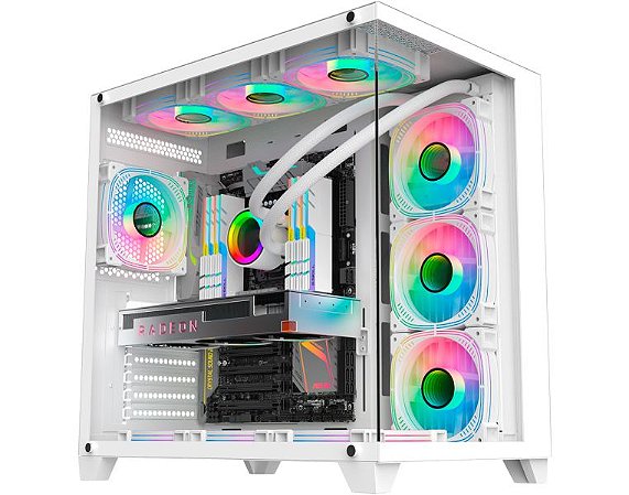 Gabinete Aquario Ghost Shark Atx White W2J1