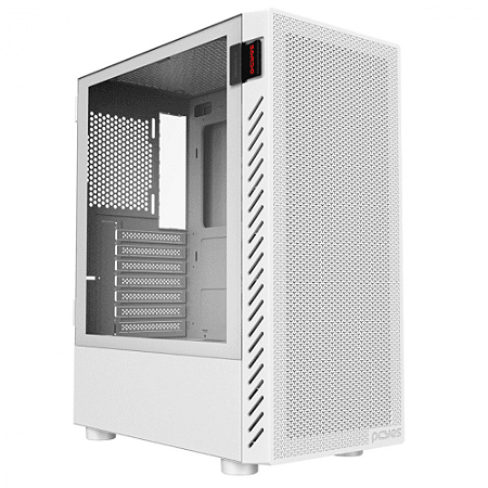 GABINETE GAMER BOLTER WHITE GHOST - LATERAL EM VIDRO - PCYES - GBWGPBR