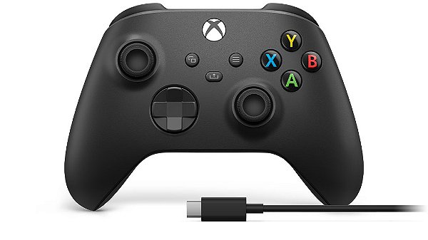 Controle sem fio para Xbox Series e PC com Cabo USB-C Preto 1V8-00013 - Microsoft