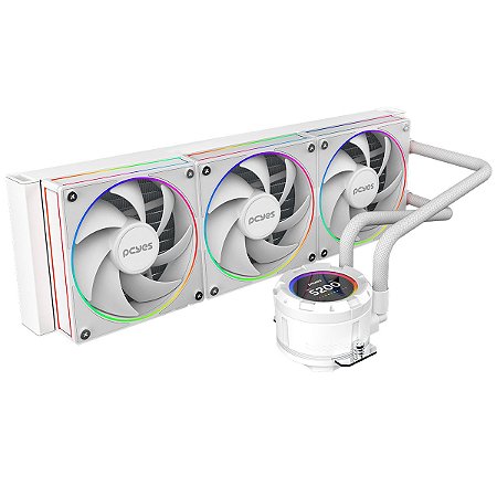 WATER COOLER PCYES VISION 360MM WHITE GHOST - TELA LCD 2,1 - VS360WG
