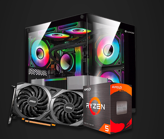 PC Gamer Ryzen 5 4500, RTX 3050 6gb, 16gb, ssd 500gb