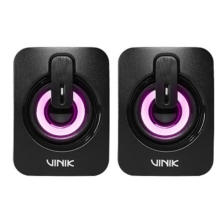 CAIXA DE SOM GAMER VINIK GALAXY 6W 2.0 LED RAINBOW - VSPKG6WGL