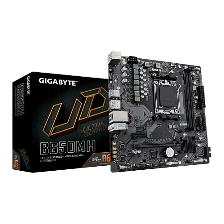 Placa-Mãe Gigabyte B650M H, AMD, Micro ATX, Preto - B650M H