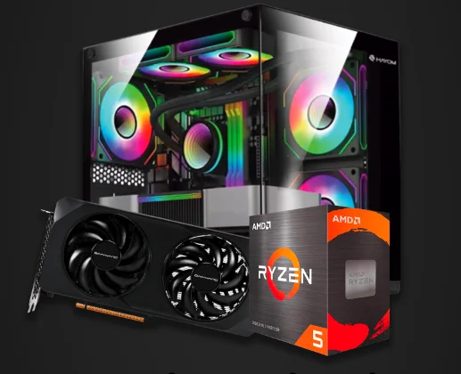 PC Gamer Ryzen 5 4500, RTX 5050 8gb, 16gb, ssd 480gb