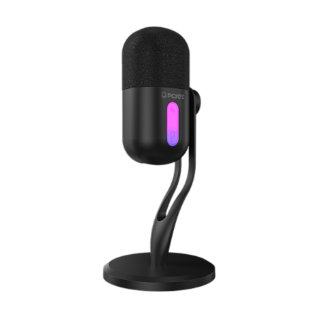 MICROFONE GAMER CONDENSADOR PCYES VOLINI BLACK VULCAN RGB USB - MGVLNBV
