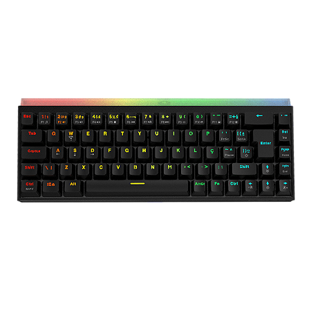 TECLADO MECANICO 60% PCYES SHIYAN BLACK VULCAN RGB - SWITCH BLUE - TPSHBVBL