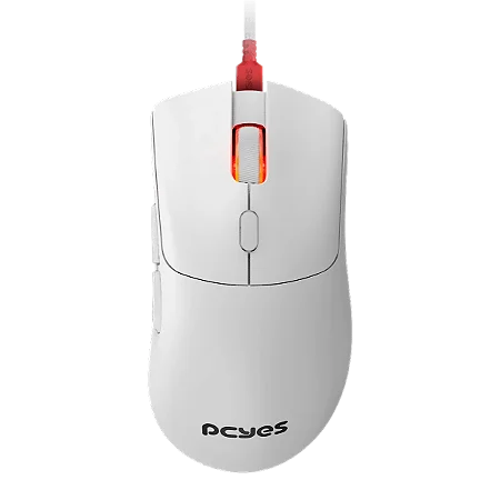MOUSE GAMER PCYES MALUS WHITE GHOST - 12400 DPI - RGB - 6 BOTOES - PMGMWG
