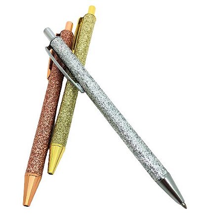 caneta luxo caneta brilhosa caneta glitter caneta glitter dourada cane -  Mimy Paper