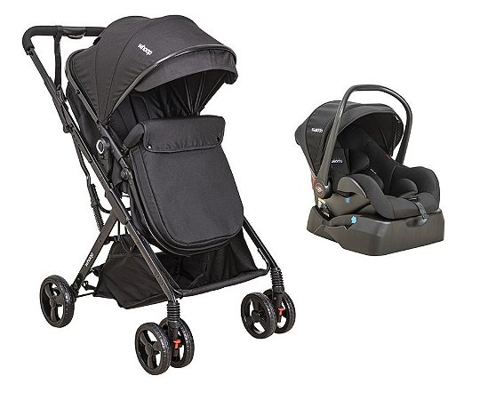 Carrinho Vox II com Bebê Conforto e Base Veicular