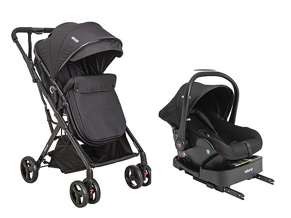 Carrinho Vox II com Bebê Conforto Colinho e Base Veicular Isofit