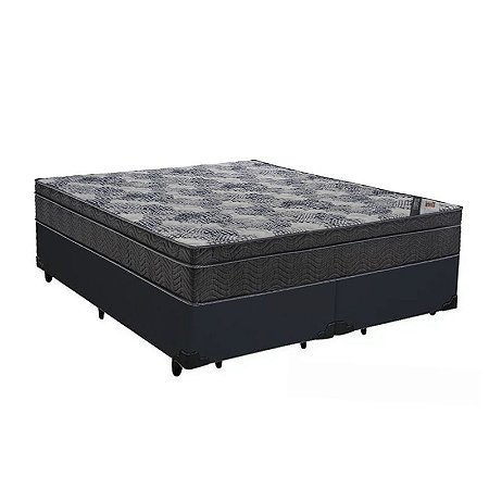 Cama Box Queen + Colchão Ortocom Iso Molas Superpocket Ortopillow 65x158x198