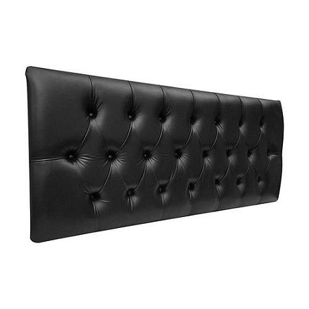 Cabeceira Sonho Paris Queen 1,60m Painel Em Couro Sintético Preto