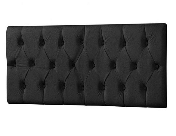 Cabeceira Sonho Paris Casal 1,40m Painel Em Suede Preto